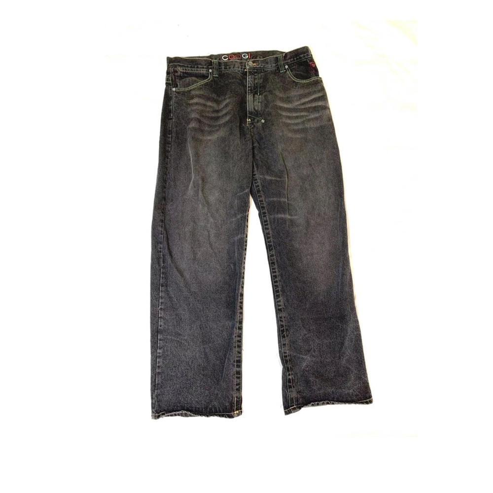 Coogi Men’s Black Stonewashed Jeans 42x32